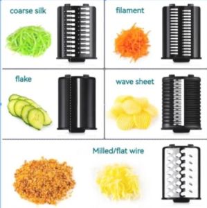 5 in 1 Electric Vegetable Slicer Shredder Automatic Salad Shooter Machine Cheese Grater Cutter