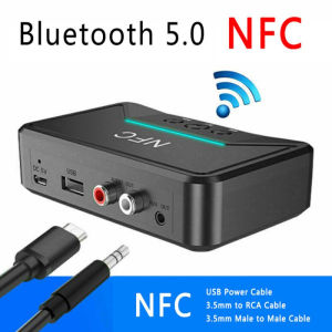 【PH shipment】NFC Bluetooth 5.0 Audio Receiver Wireless Stereo Audio Adapter 3.5mm AUX RCA Music Sound for Car Speaker