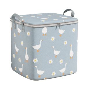 100/140/180L Storage Bag Storage Containers Storage Bin Box with Handle Blanket Organization for Bedroom Closet Comforter Sheets Pillow Zipper Foldable