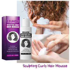 Eelhoe Sculpting Curly Hair Mousse Professional Curly Hair Styling Cream Natural Fluffy Moisturizing Women Haircare Products Curl Cream For Curls Bounce And Curl Care Curly Styling Products Mousse Coiffante(100ml)