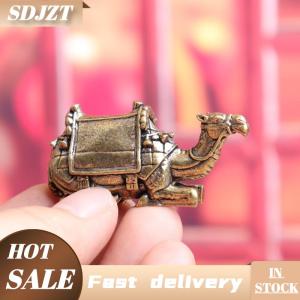SDJZT Cổ Điển Brass Lạc Đà Tượng Máy Tính Để Bàn Đồ Trang Trí Nhà Hàng Thủ Công Động Vật Bức Tượng Nhỏ Thu Nhỏ Phụ Kiện