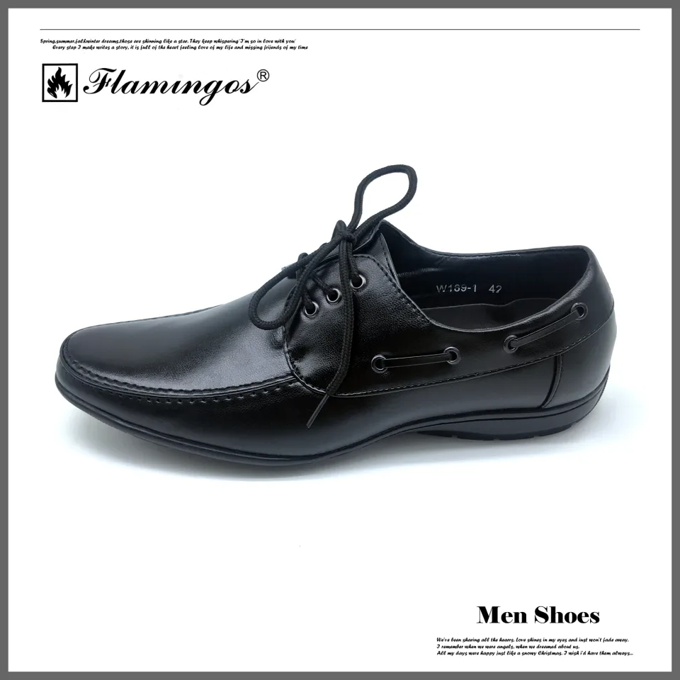 Sunshine】Semi Topsider/Black School Shoes/Office Shoes For Men
