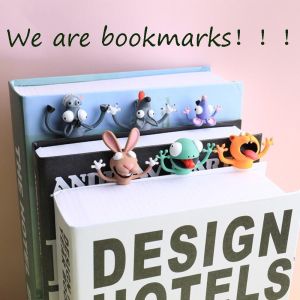 NOBLELYN Gift Creative Stationery Funny Book Markers Bookmarks Cartoon Animal Style School Supplies
