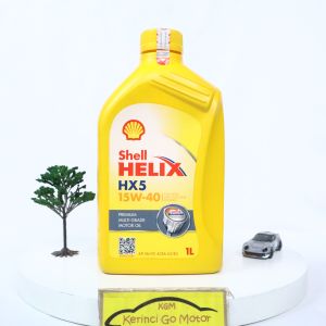 Shell Helix HX5 SAE 15W-40 1 Liter Api SN/CF Oli Mobil Mesin Bensin & Diesel Pelumas Premium Multi Grade Active Cleansing Technology Original