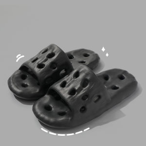 Women Bathroom Slippers Non-slip Hollow Out Quick Dry Summer Shoes Foot Massage Men Sandals Soft EVA Home Slides Fashion
