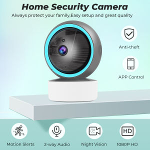 SMATRUL 1080P IP WiFi Camera Tuya Smart Surveillance Automatic Tracking Lndoor Safety Baby PIR Monitor 2-Way for Google Home Page Alexa