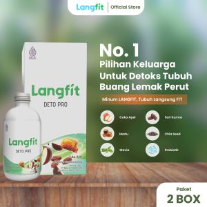 Langfit Detopro Obat Herbal Solusi Detoks Tubuh dan Detoks Lemak Secara Alami - 2 Box