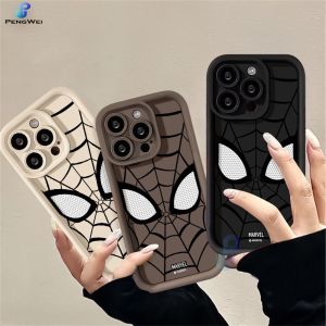 PengWei Casing hp Realme Note 60 C63 C67 C65 C61 C51 C53 C21Y C55 C15 C35 C30 C31 C20 Realme 10 11 6i 5 7i C11 2021 C30s C17 C21 Narzo 50A Trendy Brand Anime MARVEL Spider-Man Couple Soft Case