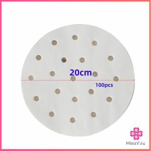 Missyou  กระดาษรองหม้อทอดไร้น้ำมัน 100 แผ่น พร้อมส่ง กระดาษซับน้ำมัน กระดาษอบขนม มีสินค้าพร้อมส่ง baking paper