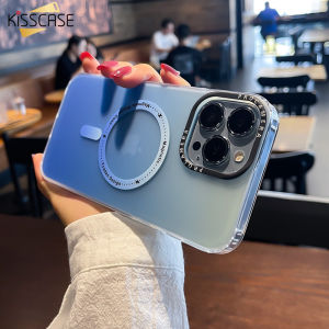 KISSCASE Matte Gradual Magsafe Phone Case For iPhone 15 Pro Max 14 Plus 13 12 11 Anti Falling Tide Brand Protective Back Cover