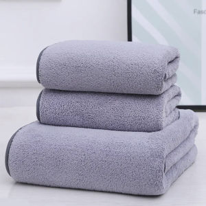 Bath Towel Set 2 Pieces of Luxurious Super Large Coral Velvet Super Absorbent Soft Bath Towel + Face Towel