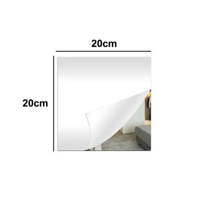 ADREE 1pc 1.6mm Thick Acrylic Mirror Sheet Shatterproof Self Adhesive Non Glass Mirror Stickers DIY Craft Hairdressing Wall Mirror Bathroom