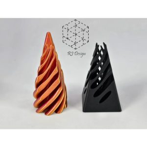 Cuero Fidget Spiral Pyramid Mainan viral fidget putar piramid