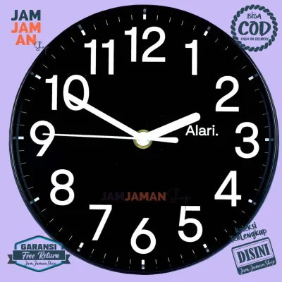Jam Dinding Analog Minimalis Hiasan Kamar Minimalis Minimalis AL1113-1088 Unik Hitam Modern TANPA KACA