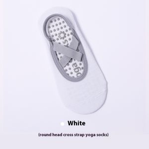 GYMPRO Yoga Socks Pilates Socks Barre Ballet Socks Toeless Non-slip Grip Socks Elastic Workout Socks for Women Size EU35-40US4.5-8.5