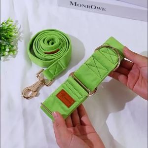 Soft Comfortable Adjustable Leash Collar Set for Mid Large Dogs in Winter Macaron-colored Ornaments for Greyhounds in Autumn2026