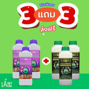 ปุ๋ยธาตุรวม VAMAX 3 ลิตร + แคลเซียมโบรอน CABMAX 3 ลิตร ส่งฟรี
