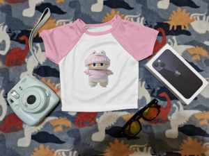 Labubu Raglan Croptop Kids 1-3 yrs. old