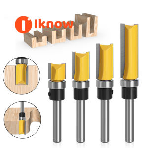 I know Flute Straight Flush Trim Pattern Router Bit Cutter Top Bearing Woodworking with 1/2-Inch X 2-Inch Length 1/4-Inch Shank