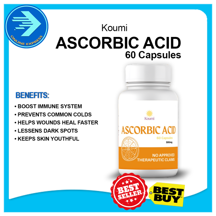 ☀️ Koumi Ascorbic Acid Vitamin C Capsule 1 Bottles 60caps Supplement 💊