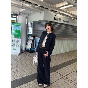 MTMM คลาสสิกอเมริกันแฟชั่นผู้หญิงเสื้อแจ็คเก็ตสีทึบแขนยาว