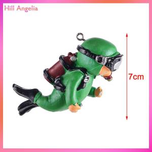 [Hill Angelia] Kawaii Resin Frogman Aquarium Ornaments Interesting Floating Decoration Simulated Mini Diver Fish Tank Aquarium Accessories