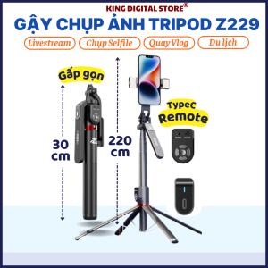 ZLIFE Z229 Tripod điện thoại selfie Bluetooth 360 độ zoom - 220cm - Đen - Việt Nam
