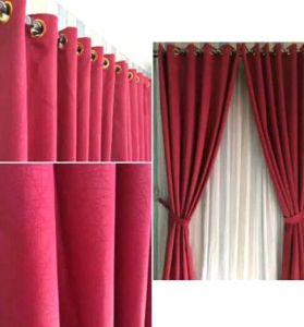 gorden pintu/ gorden jendela / gorden ruang tamu 1set / gorden bahan tebal / gorden minimalis /tirai
