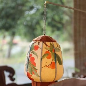 Millictd lanterns decoration Ancient Style Autumn Festival Decorative Lantern Vintage Luminous Lantern Material Kit Creative Blessing Word Handheld Classic Light Lantern Festival