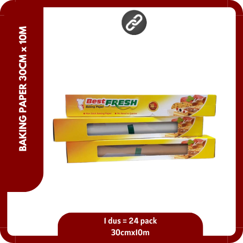 Baking Paper Roll 30cmx10m BestFresh | Kertas Alas Roti Putih / Cokelat ...