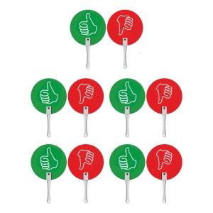 10 cái ngón tay cái lên ngón tay cái xuống lớp học bỏ phiếu mái chèo đồ dùng cho giáo viên có hoặc không có lớp học dấu hiệu có không có mái chèo