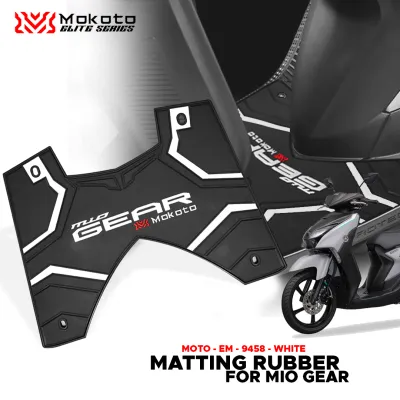 MOKOTO ELITE SERIES MIO GEAR FOOTBOARD RUBBER MATTING WITH EMBOSSED LOGO ANTI-SKID 1PC SPEEDMOTO MOTO-EM-9458