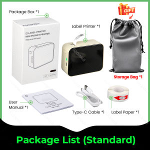 P15 Portable Label Printer Mini Bluetooth Labeling Machine DIY Adhesive Barcode Sticker Thermal Printer or 3pcs White Label Tape