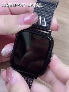 LIGE Original women smart watch Bluetooth call full touch screen smart watch fashion sports multi-function dial health tracker waterproof watch+