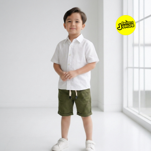 Bronkis Junior Celana Pendek Anak Laki Laki Bahan Stretch Warna Army Variasi Tali 1 Bulan Sampai 6 Tahun