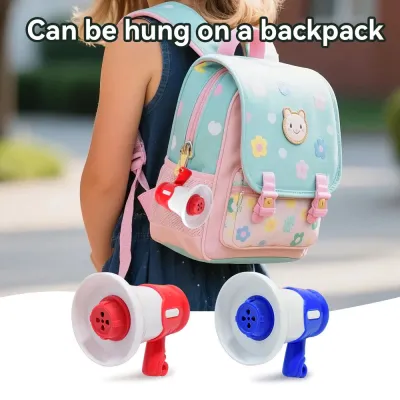 Kids Handheld Megaphone Speaker with Keychain Mini Loud Speaker Record Speaker Funny Music Toy