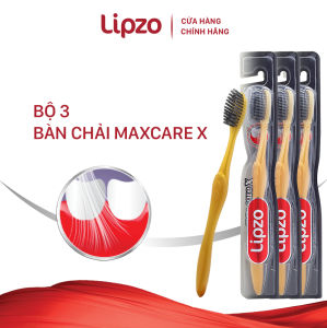 Bàn Chải Đánh Răng Lipzo Maxcare X Công Nghệ Lông Chỉ Tơ Nha Khoa Mảnh Kháng Khuẩn Siêu Bền