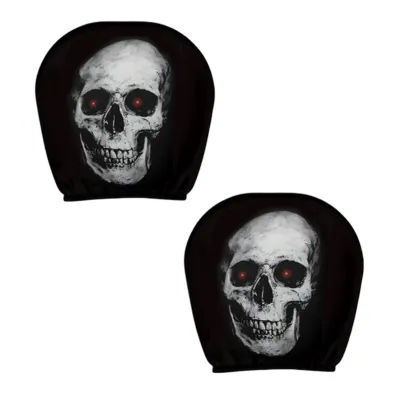 Scary Covers for Cars Ghost Face Car Headrest Covers – Universal Scary Face Seat Protector Stretchy Car Seat Accessory for Most Cars Perfect Halloween Decoration for Drivers