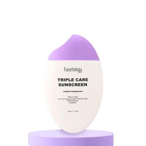 Facetology Triple Care Sunscreen SPF 40 PA+++ 40ML Face Wash/ Micellar Cerianti Lynn Design