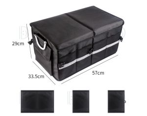 [SG Stock]Waterproof Car Boot Organiser Foldable Storage Box Portable Organiser Automobile Trunk Accessory