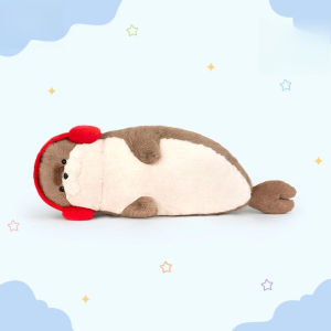 Oldlaiben Cute Seal Plush Toy Doll Bed Sleeping Pillow Sea Otter Doll Ragdoll Send Male Female Birthday Gift
