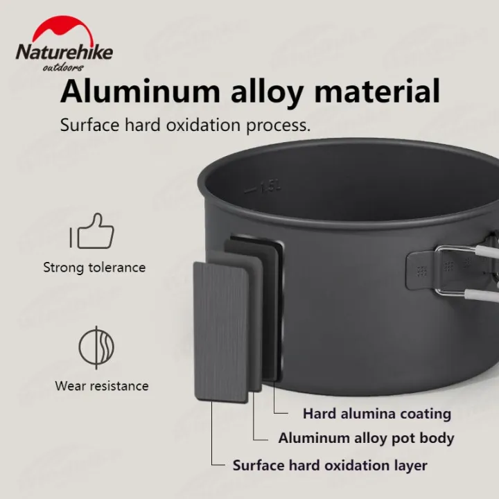 Naturehike%20Portable%20Outdoor%20Tableware%20Set%204%20in%201%20Aluminum%20Alloy%20Pot%20Storage%20Ultralight%20Glamping%20Tableware%20Cookware%20Set%20Travel%20Camping%20Hiking%20Picnic%20Cooking%20Pot%20Kettle%20Sets%20Heavy%20Duty%20Original%20Nature%20Hike%20-%20Image%203