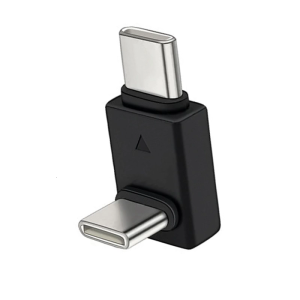 L Shaped Adapter Double Type C to Type C OTG Converters for Lavaliers Microphones and Device Integration