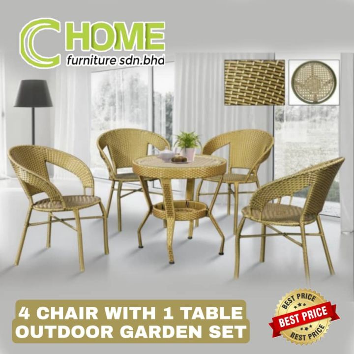 C HOME: Outdoor Furniture Garden Set 24Chairs Table Kitchen