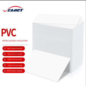 0.76mm PVC White Card For Card Printer Seaory Zebra Evolis Double-Sided Laminated Printing Supplies Standard CR80 86*54mm to Making Badge Card Student VIP Membership Horizontal and Vertical Punch Cards
