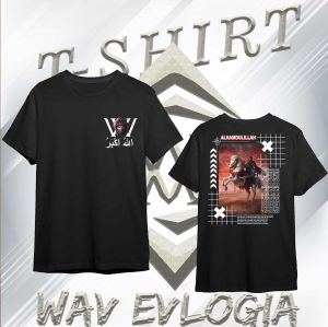 (013) KAOS DISTRO FASHION WAV EVLOGIA MOTIF UMAR BIN KHATTAB FREE STICKER   PRIA WANITA KEREN T-SHIRT STREETWEAR T-SHIRT