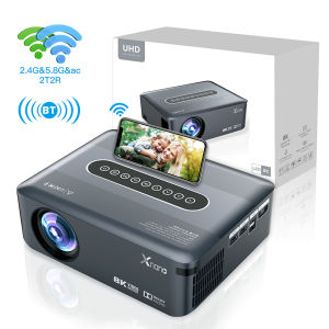 Salange X1 โปรเจคเตอร์ 12000 Lumen Android 9.0 รองรับ 4k 8K Ultra HD 8K ถอดรหัส Dual Wifi 5G Wifi พื้นเมือง 1080p แก้ไขอัตโนมัติโฮมเธียเตอร์อุปกรณ์ฉายภาพ