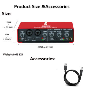 USB Audio interface for PC Pro-preamp 24bit/192kHzDual USB interface for PC&SmartphoneRouting Software for Home RecordingMusic ProductionGuitarPodcastStreaming