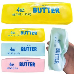 GJ56 Realistic Butter Stick Squeezing Toy Plasticity Non Rebound Fidget Toy Novelty Anxiety Relief Sensory Stress Stick Office Desk Toy