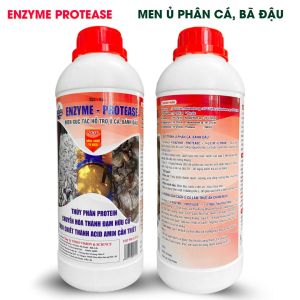Enzyme Protease Thủy Phân Protein Ủ Cá Bánh Dầu Làm Phân Bón Và Thức Ăn Chăn Nuôi - Chai 1 Lít